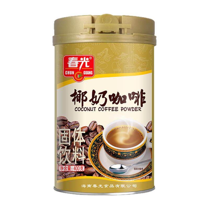春光海南特产椰奶咖啡量大罐装