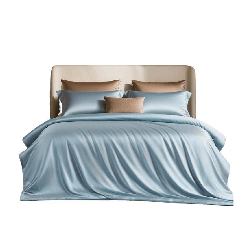 富安娜出品馨而乐100支长绒棉被套单件 全棉单人被罩轻奢床上用品