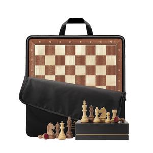 A&A CHESS/领御 王高9.5CM高档实木贴皮国际象棋套装标准比赛教学