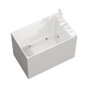 浪鲸67cm超深泡浴缸家用小户型亚克力方形按摩630