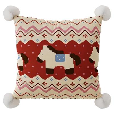 费尔岛喜庆新年抱枕沙发长条靠枕