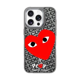 潮牌满屏CDG适用苹果iphone17pm手机壳16pro高级感15车载13promax磁吸11金盾