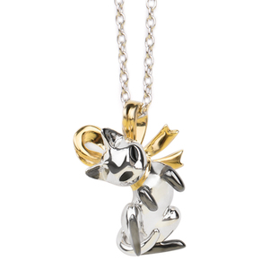 [十口二冂]原创设计有猫病喵咪动物锁骨链项链女925纯银饰气质