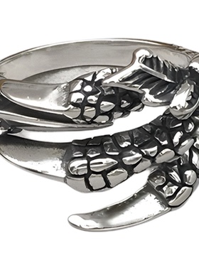 开口戒指男女纯银复古时尚潮饰