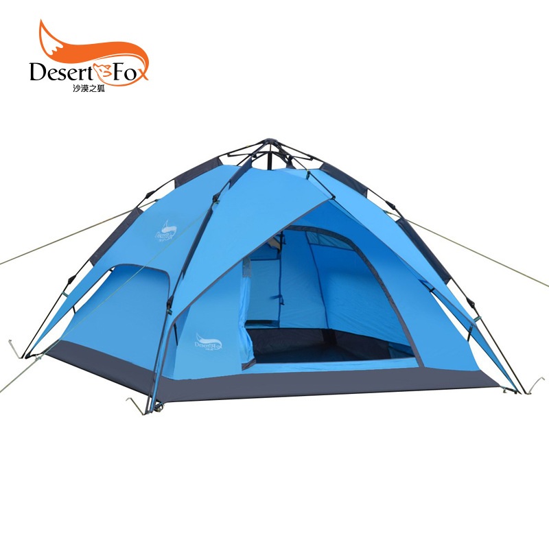 3-4人双层液压自动帐篷 户外专业防雨露营帐篷 速开野营帐篷批发
