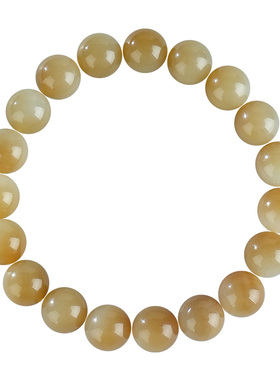 和田玉手链男款糖青白玉