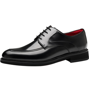 【红底鞋】报喜鸟春秋新款男士正装皮鞋小牛皮青年轻奢亮面商务鞋