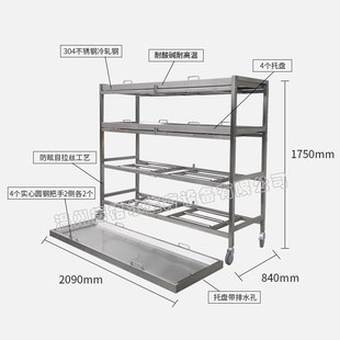 不锈钢尸体存放置物架304实验室多层存放架商用仓储仓库多功能