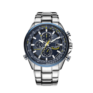 Citizen西铁城蓝天使钢带光动能空中之鹰电波男表AT8020-54L