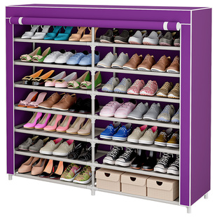 鞋架家用门口简易布鞋柜防尘罩遮挡帘多层宿舍爆款2023布艺简约Q