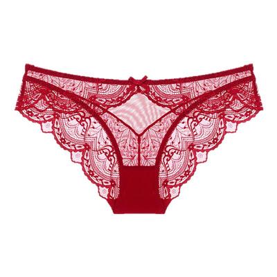 维多利亚红色本命年结婚性感蕾丝纯欲内裤女士2025新款薄款三角裤