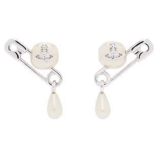 Vivireer Waetwssd精致轻奢小众西太后别针土星水滴耳钉女高级感