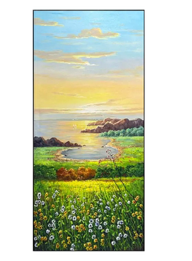 《旭照芳原》玄关装饰画入户走廊复刻油画立体书房客厅挂画
