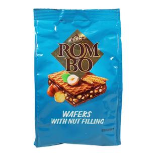 俄罗斯榛子味夹心威化饼干进口KDV巧克力味饼干袋装网红休闲零食