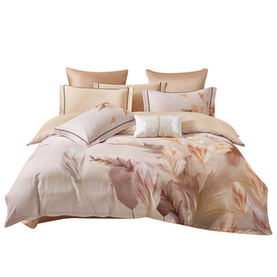 富丽真金艾绒棉加厚磨毛四件套秋冬季单双人床上用品套件翩若鸿