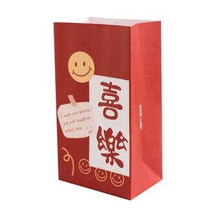 杰利马年春节新年礼品袋伴手礼糖果盒包装袋纸袋子结婚生日福袋高级感加厚可爱零食礼物包装礼物袋纸袋封口