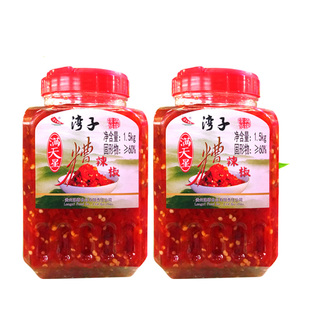 贵州特产湾子糟辣椒剁椒满天星手工姜蒜酸糟辣剁椒鱼头480克瓶装