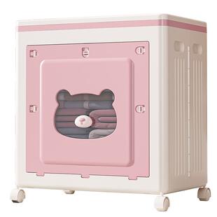 衣服收纳箱玩具整理箱大容量家用翻盖带轮可折叠衣物被子储物柜