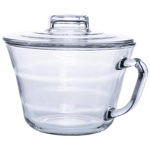 Glasslock进口泡面碗学生宿舍带盖透明玻璃碗微波炉加热1000ml