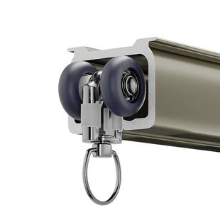 加厚铝合金窗帘轨道静音滑轨卧室单轨侧装滑轨卧室顶装重型窗轨