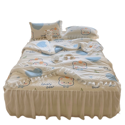 乳胶凉席床裙款夏凉被四件套夏季