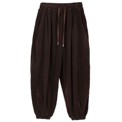 灯芯绒加绒加厚裤子冬男裤灯笼裤