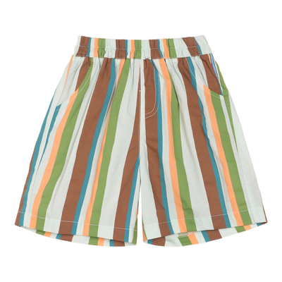 小O爸男婴童 宝宝条纹梭织短裤印花夏季2026新款婴儿纯棉a类裤子