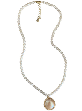 L.RUBY珍珠14k注金防敏女项链