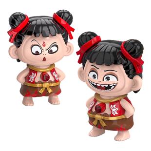 正版哪咤手办变脸玩具周边玩偶表情包小公仔挂件摆件娜扎2魔童