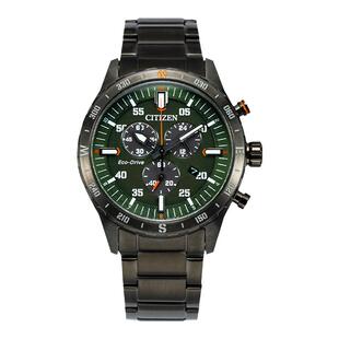 西铁城Citizen光动能夜光三眼计时时尚休闲男士腕表AT2527-80X