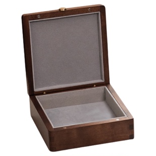 一纪首饰盒高级小众实木小型文玩水晶手串收纳盒饰品盒收藏盒内衬