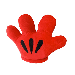 结婚接亲堵门整蛊新郎伴郎指东看西游戏红色毛绒手掌搞笑道具