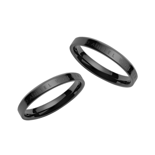 【情人节礼物】DW情侣对戒 CLASSIC系列指环小众黑灰戒指简约字母