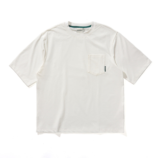 瞬时山野Monterest户外夏季7A抗菌凉感科技纯色基础口袋短袖T恤男