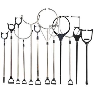 防暴钢叉脚叉铝合金抓捕器防暴网兜防爆钢叉装备器材安保制暴钢叉