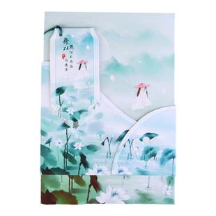 岁月坊A5古风裸线本古风创意笔记本裸装本礼品本唯美特色记事本中国风复古本子男女清新线装本裸线装全彩