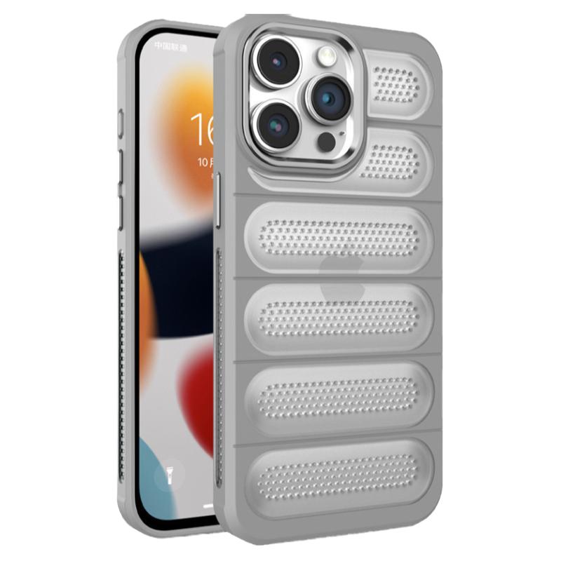 冰丝盔甲适用苹果17promax创意夏季散热手机壳iPhone16Pro蜂窝冰丝透气14pro小众12高级感13简约防摔