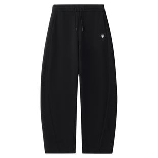 FILA FUSION斐乐弯刀裤女裤秋季裤子休闲裤阔腿裤针织卫裤运动裤
