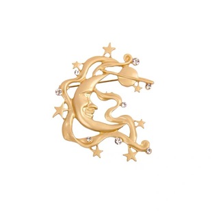 网红复古圆形几何防走光胸针女简约百搭开衫V领口别针扣西装配饰