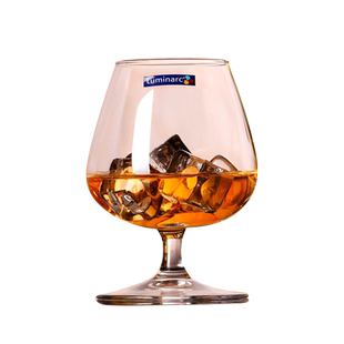 高脚白酒杯仙桃杯2两杯家用玻璃小号白兰地杯红酒洋酒杯子6只套装