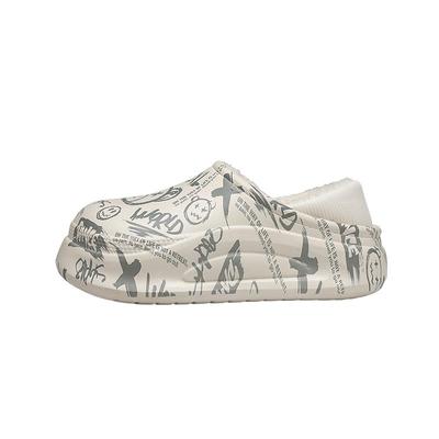 棉拖鞋男款冬季外穿防滑加绒加厚保暖青少年居家防水大头包跟棉鞋