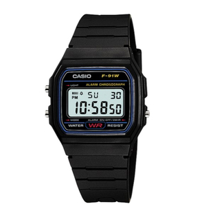 【甜茶同款】日本卡西欧CASIO 经典复古方块电子手表男女F-91W-1D