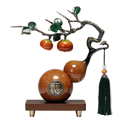 客厅办公室葫芦宜宣黄铜祝福中式