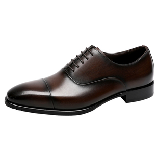 金利来皮鞋新款真皮透气三接头德比鞋男士舒适软底增高牛津鞋婚鞋