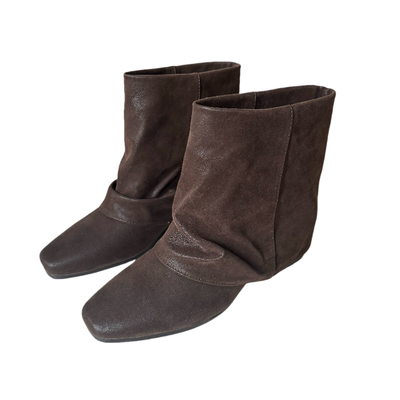 方头时装靴粗跟女鞋韩版