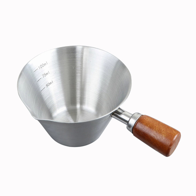 304食品级不锈钢萃取杯咖啡商用意式浓缩咖啡萃取量杯带把手刻度