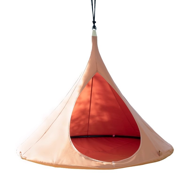 水麦野餐吊椅加厚网家用儿童红吊床树挂专业户外夏季秋千款牛津布