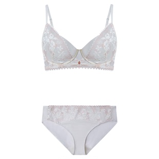 春瓷CHUNCI长安西市系列【樱花3/4罩杯】内衣女士列维丝蕾丝薄款