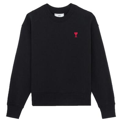 AMIPARIS红色爱心圆领卫衣