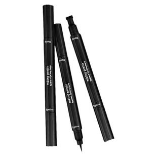 双头印章眼线笔不晕染防水黑色眼线液笔极细笔头新手初学自然眼妆